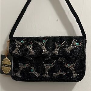 Dirty Martini Black Beaded Women's Bag